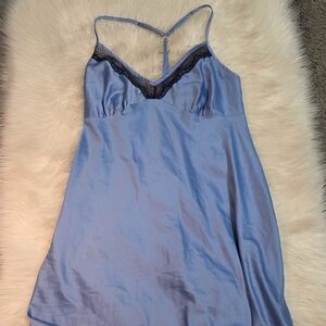 Secret Treasures Blue Satin Pajama Lingerie